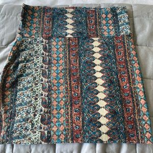 Multi pattern mini skirt